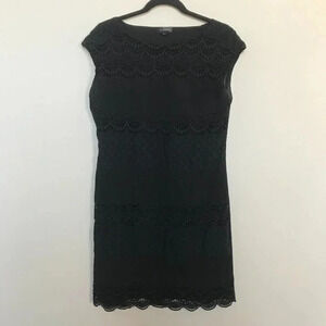 The Limited Black Scalloped Lace Dress